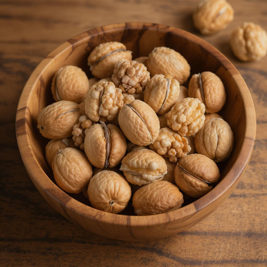 A handful of walnuts